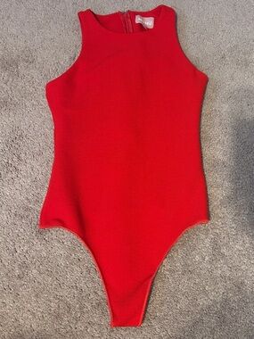 Show Me Your MuMu Bright Red Sleeveless Kids Bodysuit